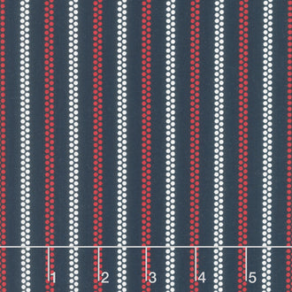 American Gatherings II - Dot Stripe Navy Yardage