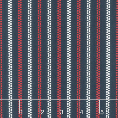 American Gatherings II - Dot Stripe Navy Yardage