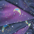 Celestial Magic - Moons Dark Purple Metallic Yardage