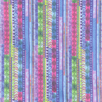 Celestial Magic - Stripe Dark Blue Yardage
