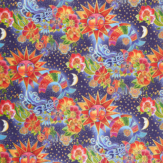 Celestial Magic - Toile Multi Bright Metallic Yardage