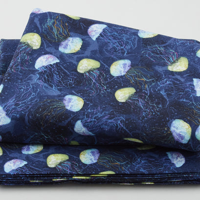 Paradise Bay - Jellyfish Toss Navy 3 Yard Cut