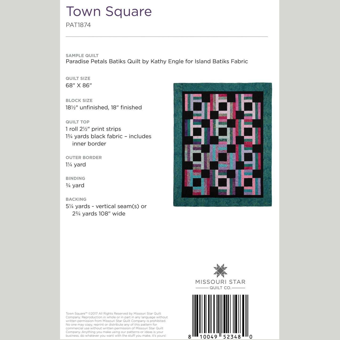 Digital Download - Town Square Quilt Pattern by Missouri Star Alternative View #1