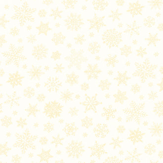 Merry Manor Metallic - Snowflake Cream Yardage