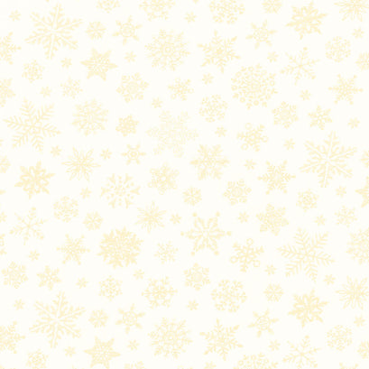 Merry Manor Metallic - Snowflake Cream Yardage
