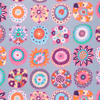Kaffe Fassett Collective - February 2023 - Carpet Cookies Grey Yardage