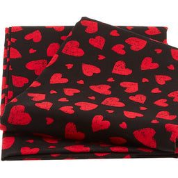 Chalk Hearts Black 2 Yard Cut