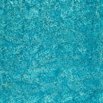 Chantilly Batiks - Paisley Lace Teal Yardage