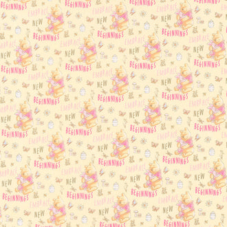 Character Nursery Collection - Winnie the Pooh New Beginnings Yellow Yardage