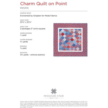 Charm Quilt on Point Quilt Pattern by Missouri Star