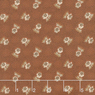 Cheddar & Chocolate - Cheddar Blossom Brown Yardage