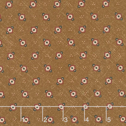 Cheddar & Chocolate - Hexie Diamond Brown Yardage
