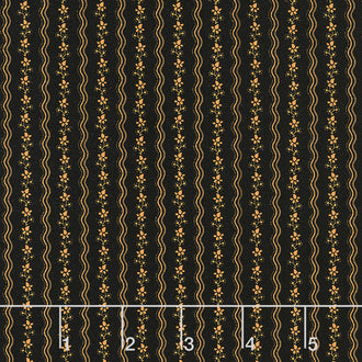 Cheddar & Coal - Squiggle Black Yardage