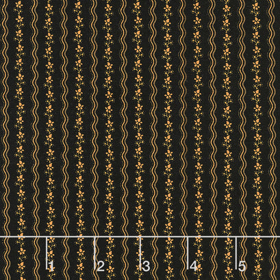 Cheddar & Coal - Squiggle Black Yardage