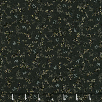Cheddar & Coal - Triple Leaf Black Yardage
