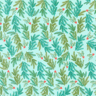 Cheer and Merriment - Spruce Sprig Frost Yardage