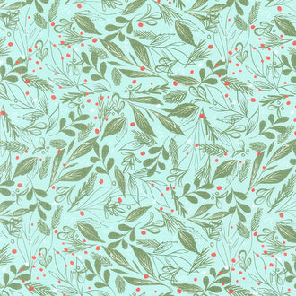 Cheer and Merriment - Winter Foliage Frost Yardage