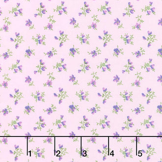 Chelsea - Mini Flower Toss Red Purple Yardage
