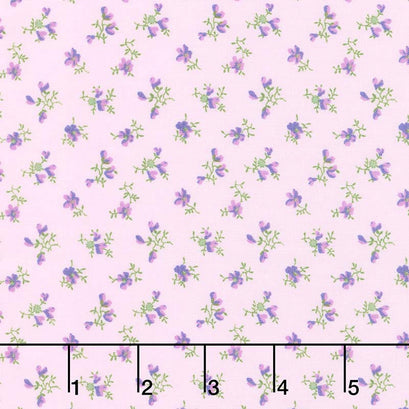 Chelsea - Mini Flower Toss Red Purple Yardage