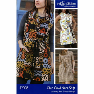 Chic Cowl Neck Shift Tunic and Dress Pattern