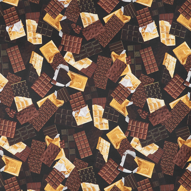 Chocolicious - 14 Karat Chocolate Black Digitally Printed Yardage