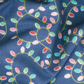 Christmas Adventure - Lights Denim Metallic Yardage