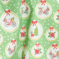 Christmas Adventure - Ornaments Green Smoothie Metallic Yardage
