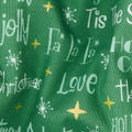 Christmas Adventure - Phrases Green Metallic Yardage