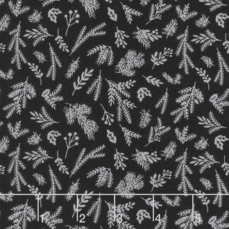 Christmas Delivery - Sprigs Black Yardage