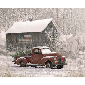 Christmas Memories - Tree Farm Truck Panel
