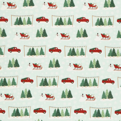 Christmas Traditions - Main Mint Yardage