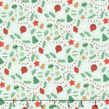 Christmas Traditions - Ornaments Mint Yardage Primary Image