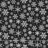 Christmas Traditions - Snowflakes Black Yardage