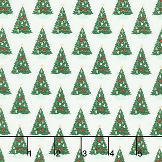 Christmas Traditions - Trees Cream Yardage