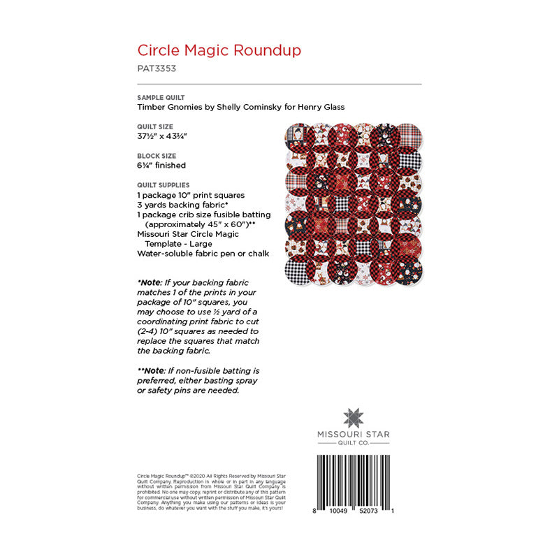 Circle Magic Roundup Quilt Pattern by Missouri Star