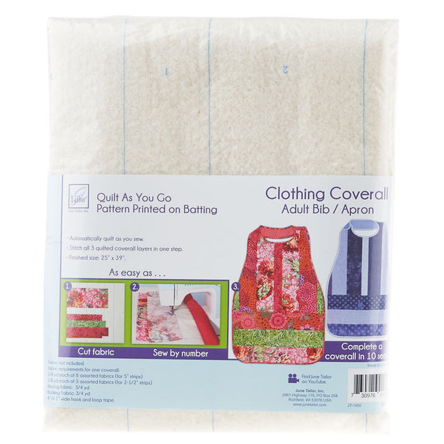 Clothing Coverall Quilt As You Go Preprinted Batting