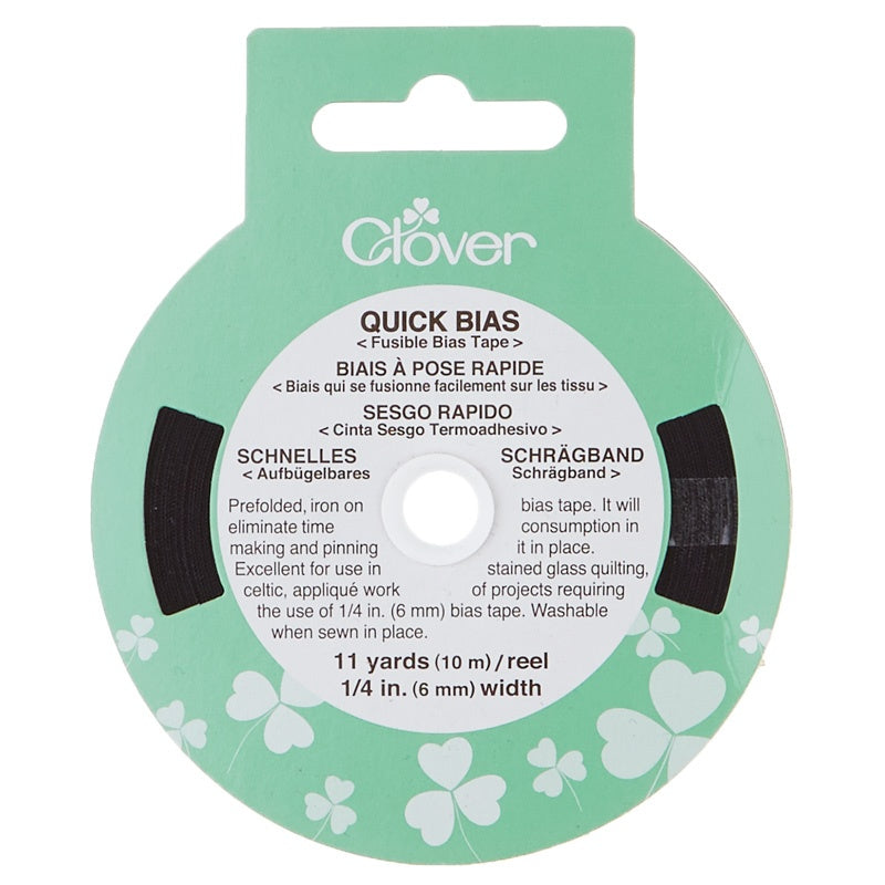 Clover Quick Bias Tape 1/4" x 11yd - Black