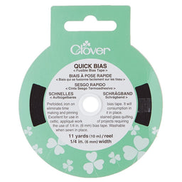 Clover Quick Bias Tape 1/4" x 11yd - Black