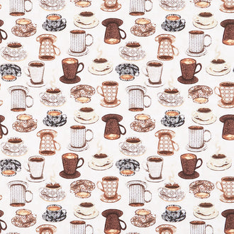 Coffee Connoisseur - Mug Collection Cream Yardage