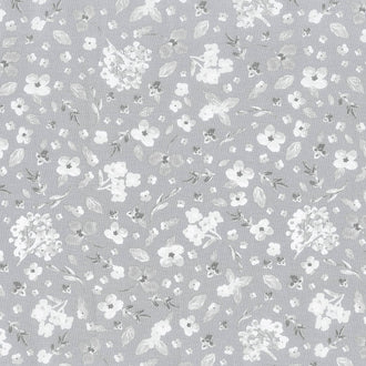 Colette - Scattered Blooms Dark Grey Yardage