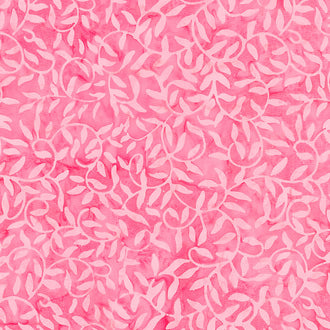 Color Therapy Batiks - Scroll Vine Pink Yardage