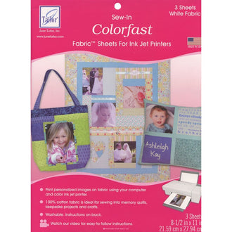 Colorfast Print Fab White 3pk