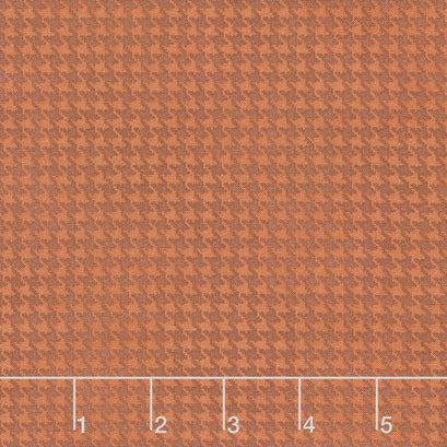 Colorful Cats - Blushed Houndstooth Cinnamon Yardage
