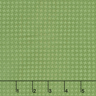 Colorful Cats - Blushed Houndstooth Green Yardage