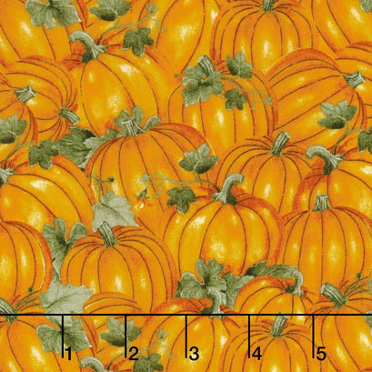 Colors of Fall - Packed Pumpkins Orange Yardage