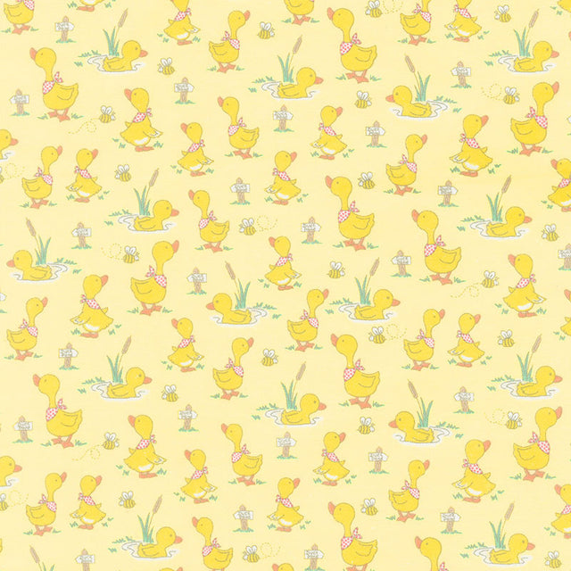 Comfy Flannel® - Ducks Tan Yardage Primary Image