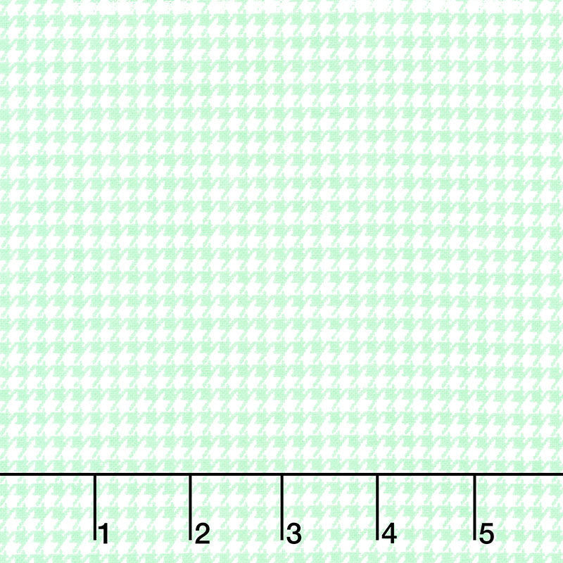 Comfy Flannel® - Houndstooth Check Mint Green Yardage