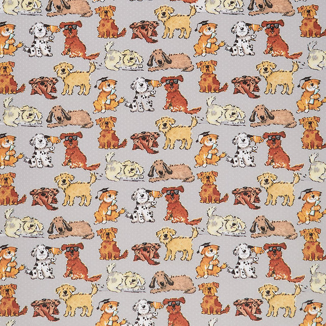 Comfy Flannel® - Playing Dogs Gray Yardage