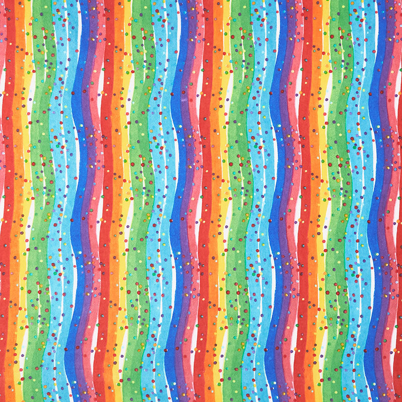 Comfy Flannel® - Rainbow With Dots Multi Yardage Primary Image