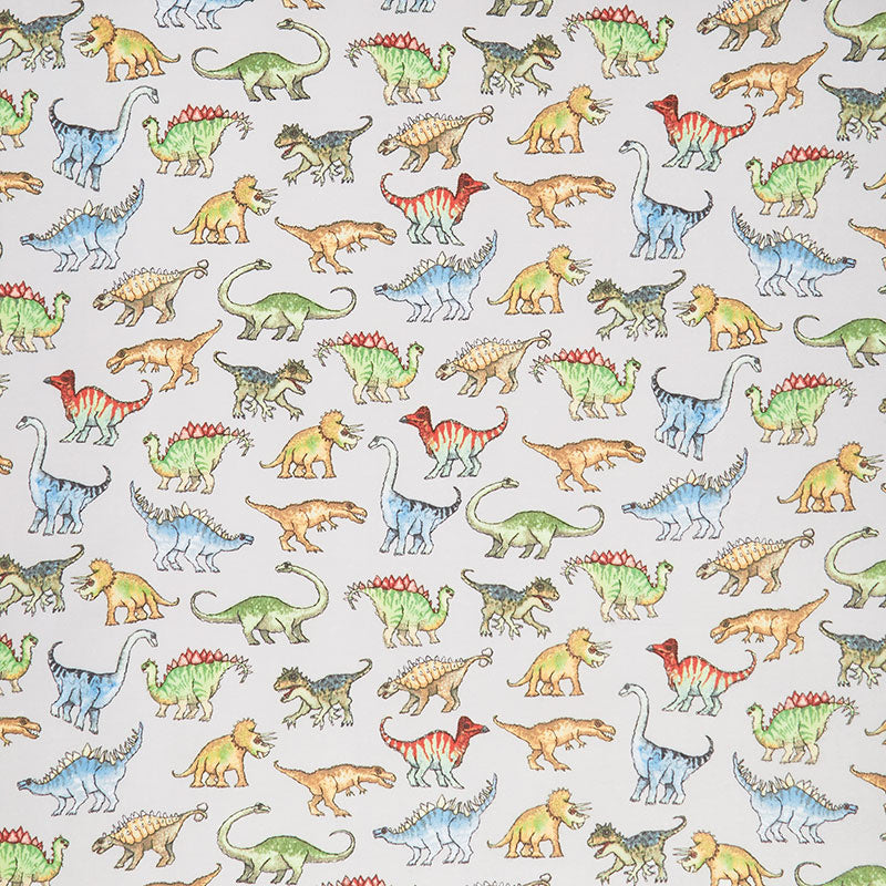 Comfy Flannel® - Set Dinosaurs Gray Yardage